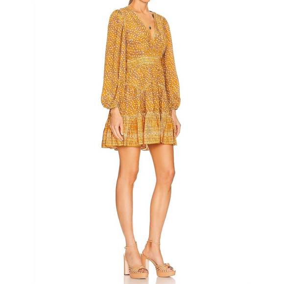 NEW ULLA JOHNSON hayana mini dress in citrine - Picture 2 of 3